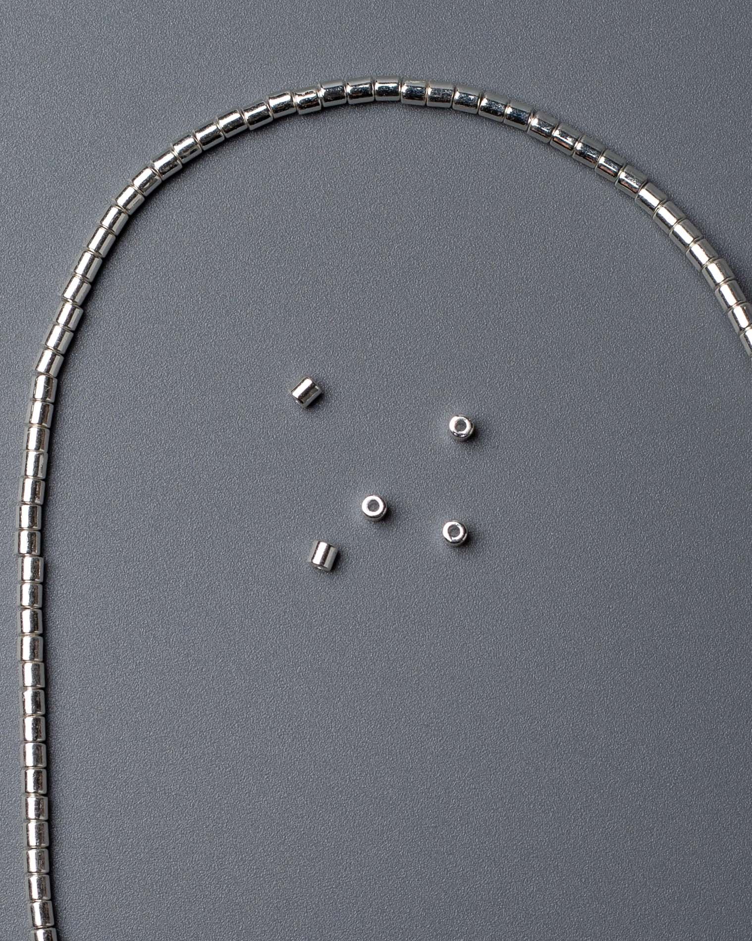 Бусины нить гематит Pendulum SIlver - 50 см — изображение 2