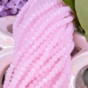 Бусины нить Розовый Кварц, 4мм - 20 см