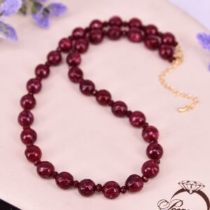 Колье рубин натуральный деклассированный / Бусы из натуральных камней
