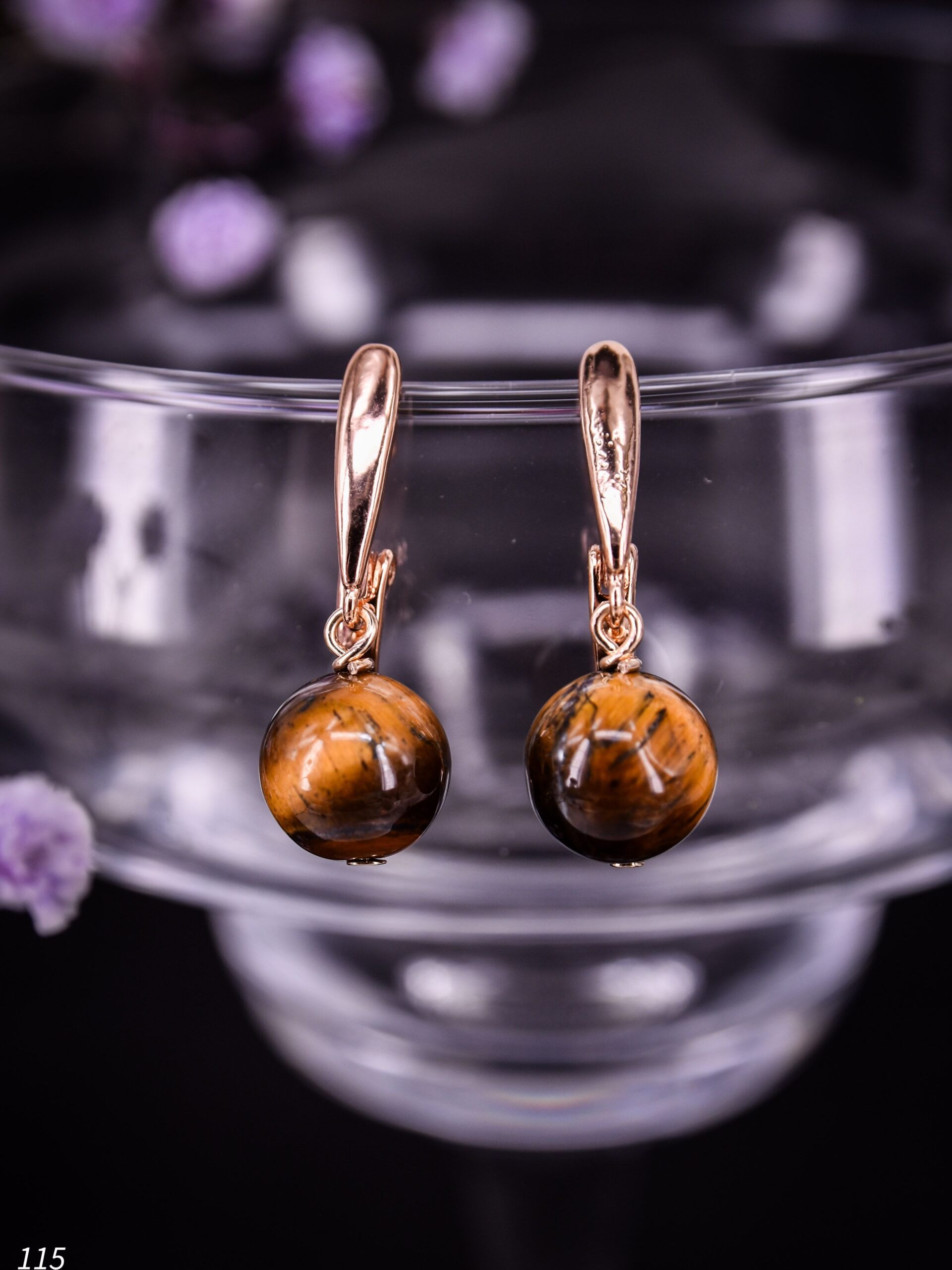 Серьги с тигровым глазом — изображение 8