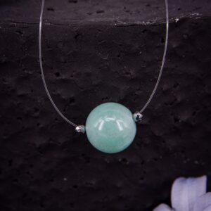 Колье с амазонитом / Чокер с натуральным камнем на леске