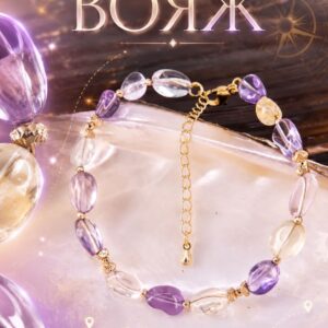 Браслет женский из Аметрина и Цитрина