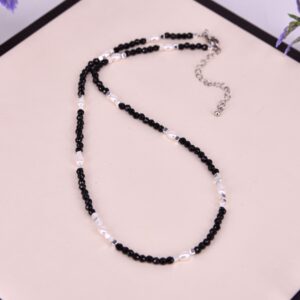 Колье из шерла с речным жемчугом