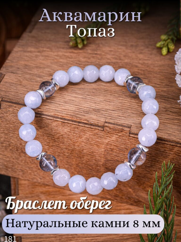 Браслет Аквамарин Топаз